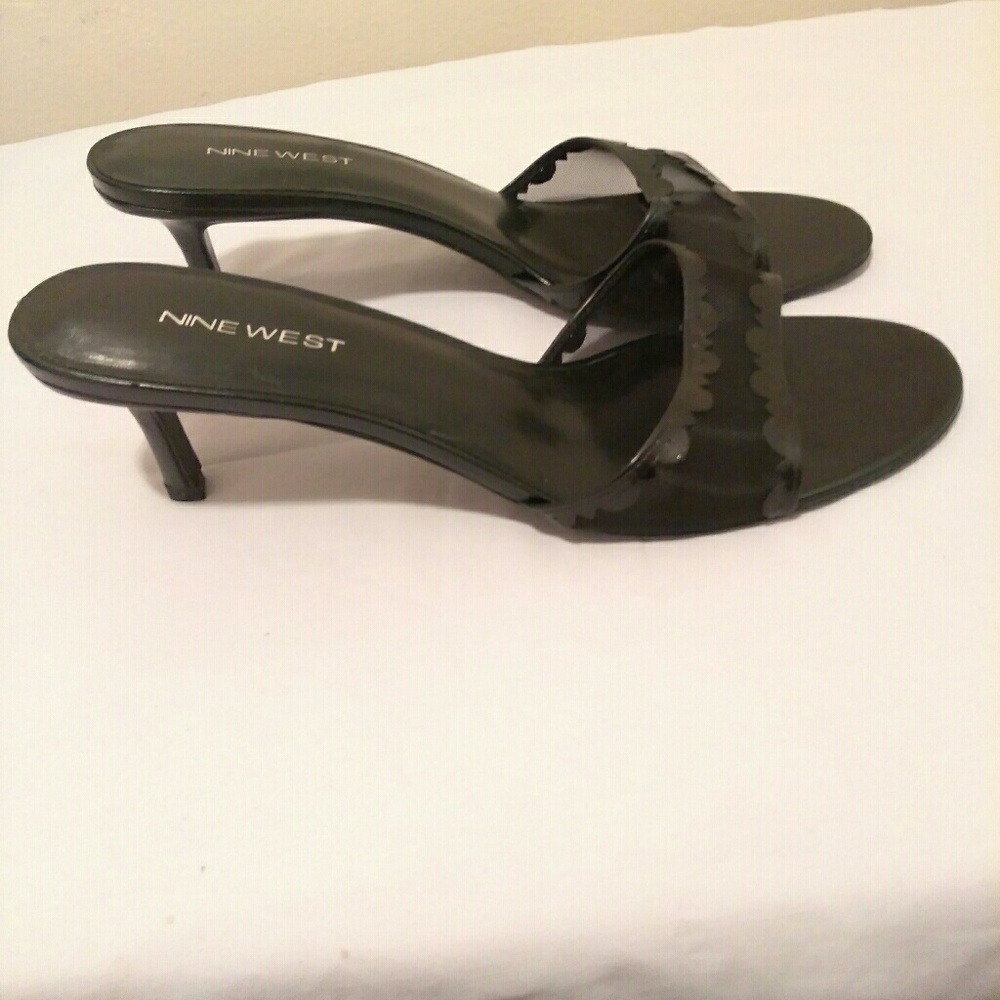 Nine West Black Heel Sandals Sz 11